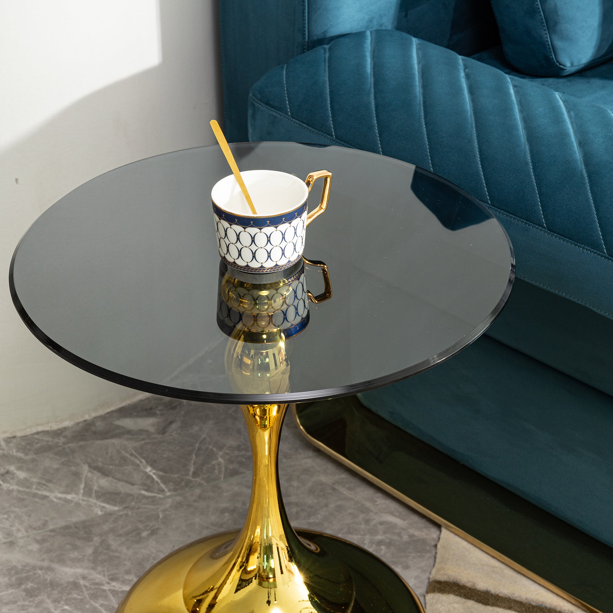 Pefelife Small Round Side Table,Cocktail Table,Coffee Table, End Table