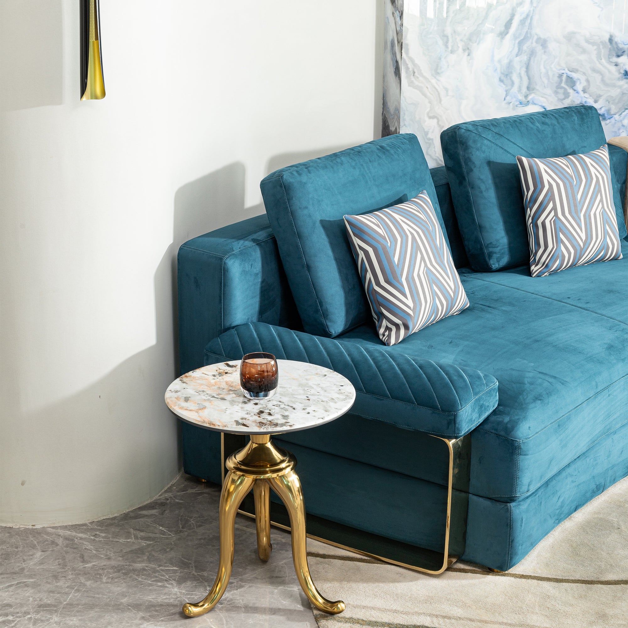 Pefelife Living Room Small Coffee Table Bed Table Side Table