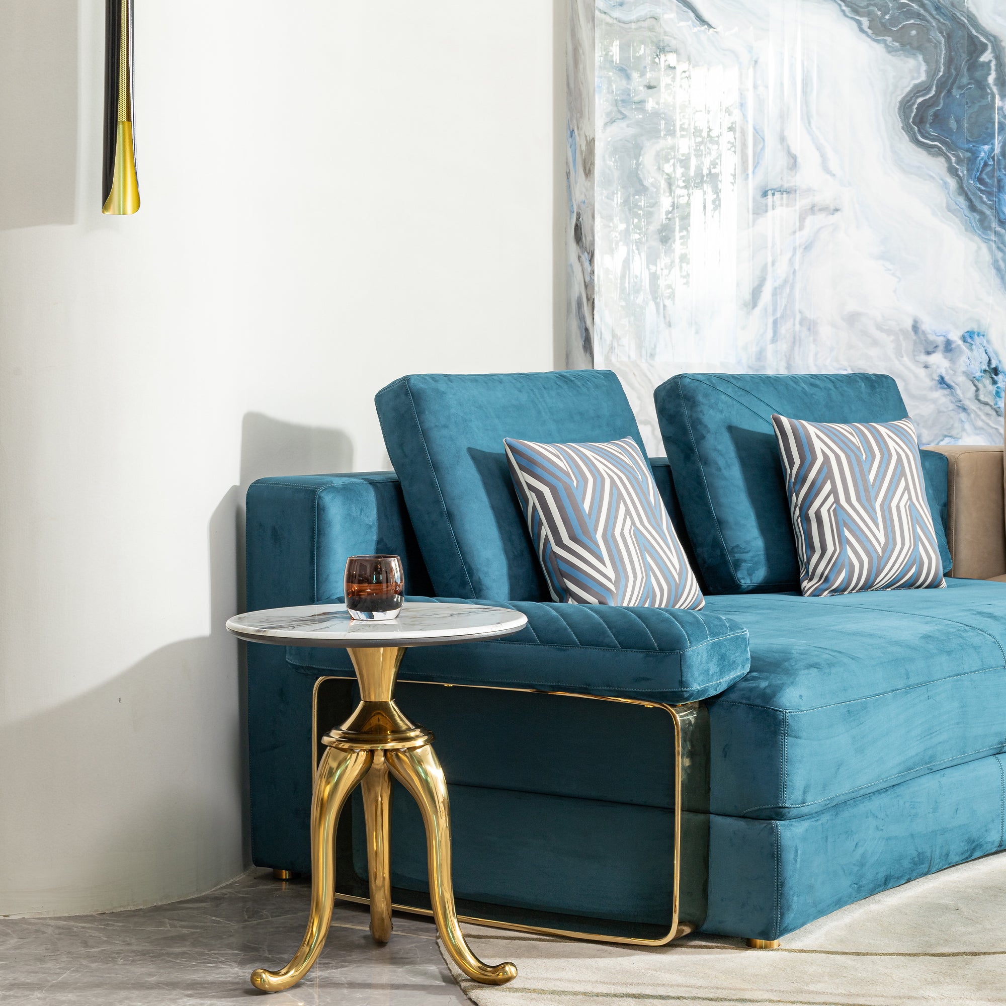 Pefelife Living Room Small Coffee Table Bed Table Side Table