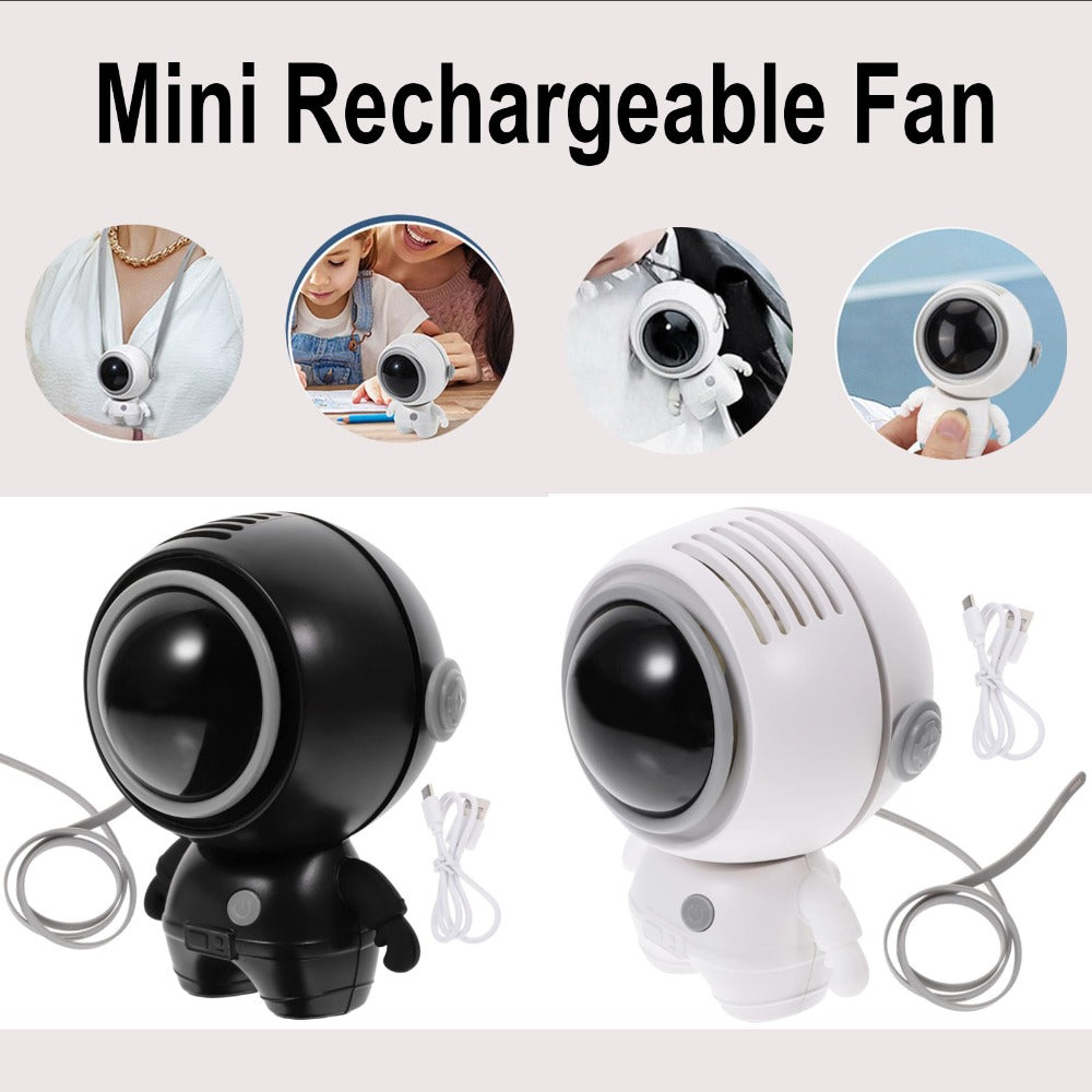 Pefelife Portable Neck Fan with Astronaut Design with Rechargeable Battery Operating