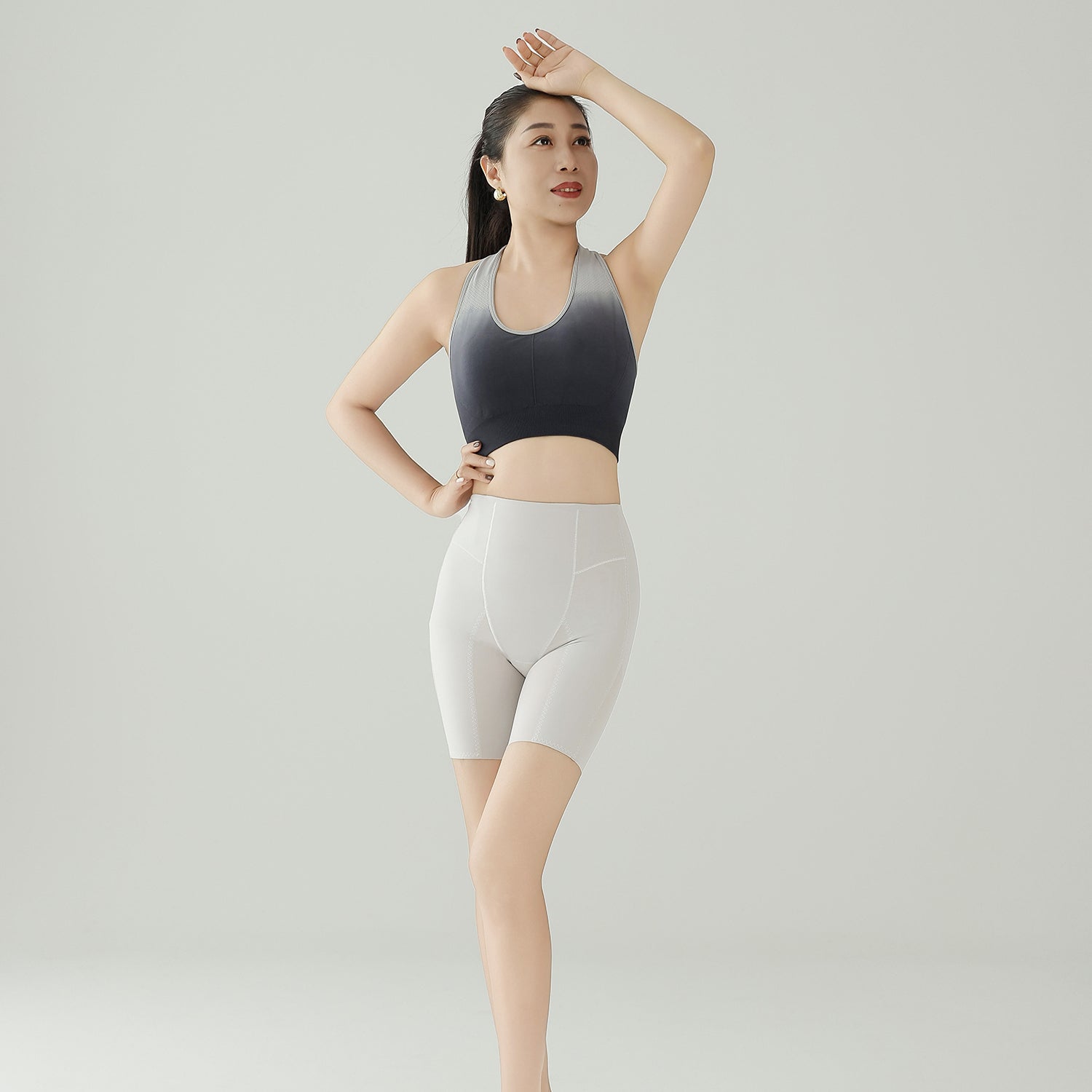 RUIJIE Womens High Waist PowerShorts Spandex Yoga Tummy Control Shorts