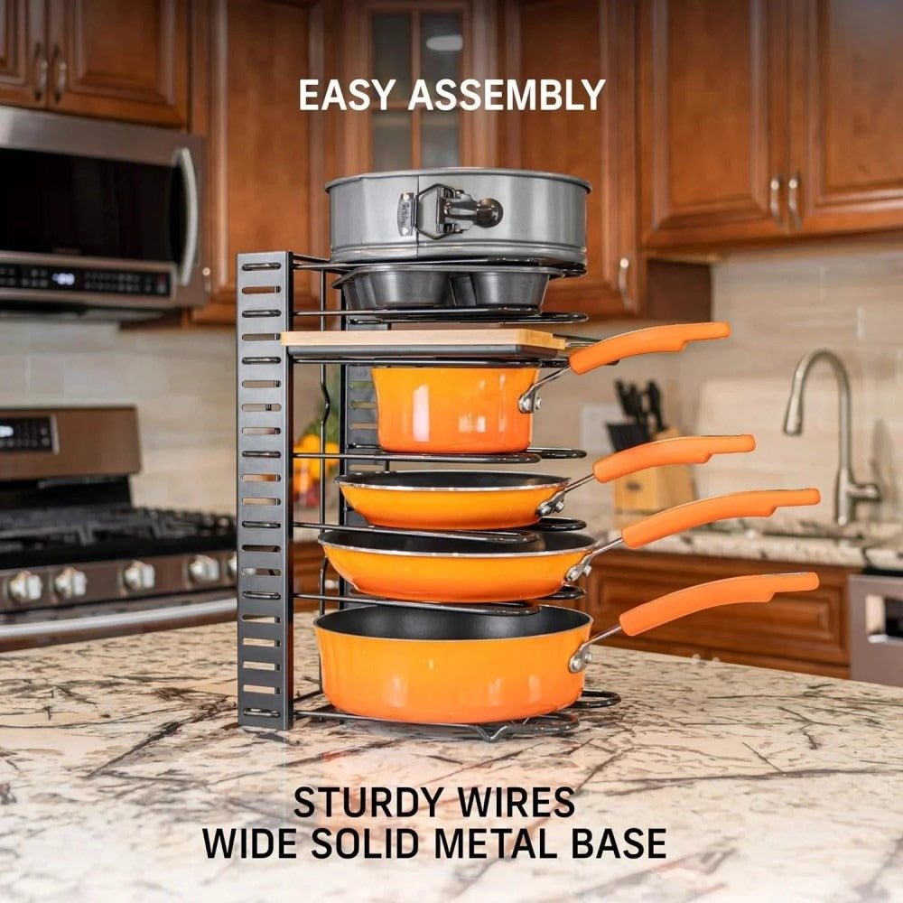 Pefelife Pots and Pans Organizer – Kitchen Cabinet Organization and Storage