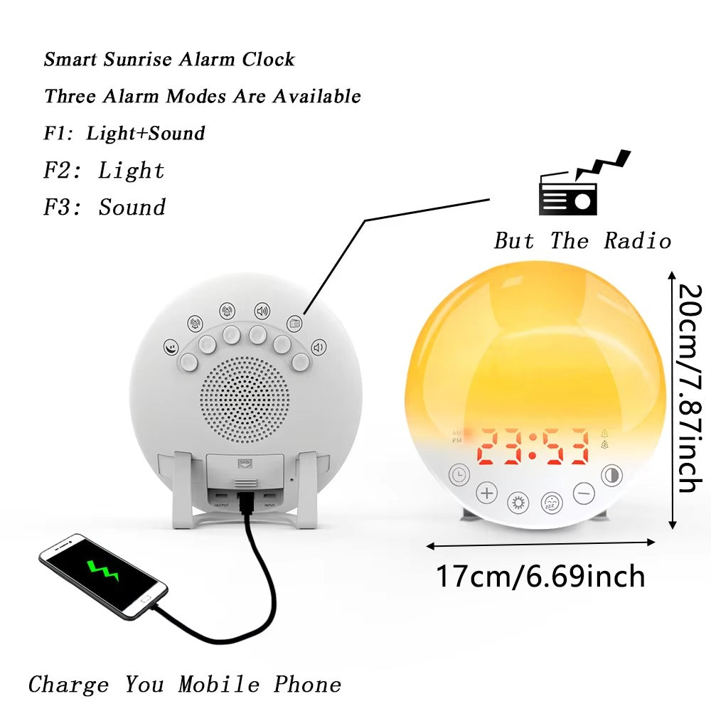 Pefelife Popular Natural Light Alarm Halloween Wake Up Light